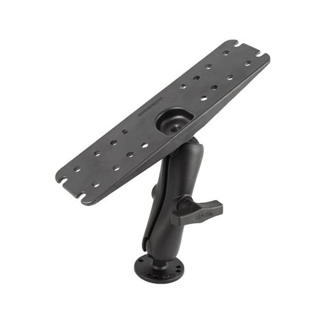 RAM-137U Rectangular Plate with Ball, Double Arm & Round Base - RAM Mounts Malaysia - Mounts MY