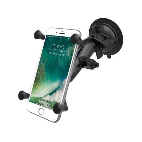 RAM Twist-Lock Suction Cup Mount with Universal X-Grip Phone/Phablet Cradle (RAM-B-166-UN10U) - RAM Mount Malaysia