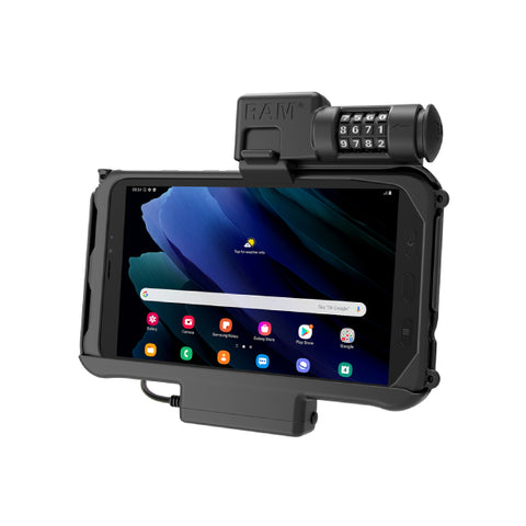 RAM-HOL-SAM58PCLU RAM Combo Locking Powered Dock for Samsung Tab Active3 & Tab Active2-image-1