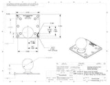 RAM 4.75" Square Vesa Plate with D Size Ball (RAM-D-246U) - Image2