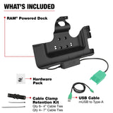 RAM® Power & Dual USB Data Dock for Tab Active4 Pro & Tab Active Pro (RAM-HOL-SAM52PD2U)