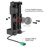 GDS® Uni-Conn™ Non-Locking Spring Loaded Power + Single USB-A Dock (RAM-GDS-DOCK-V12-U1CPDU)