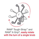 RAM® X-Grip® Phone Mount with RAM® Tough-Strap™ Handlebar Base (RAP-460-UN7U)