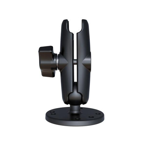 RAM 1" Ball Medium Double Socket Arm with 2.5" Round Base with AMPs Hole Pattern (RAM-B-103U) - RAM Mounts Malaysia