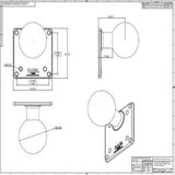 RAM-E-246U-IN1 RAM Steel Reinforced 100x100mm VESA Plate with Ball-image-2